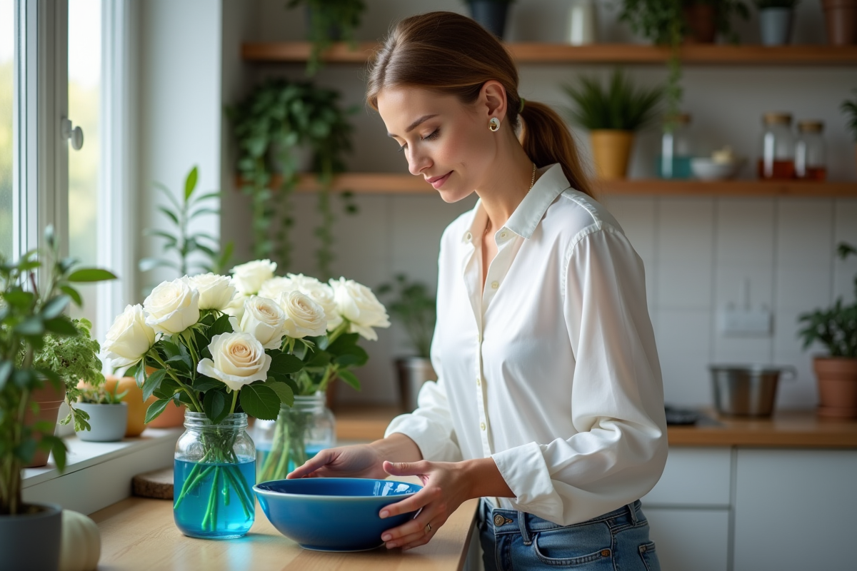 Techniques de coloration pour fleurs naturelles